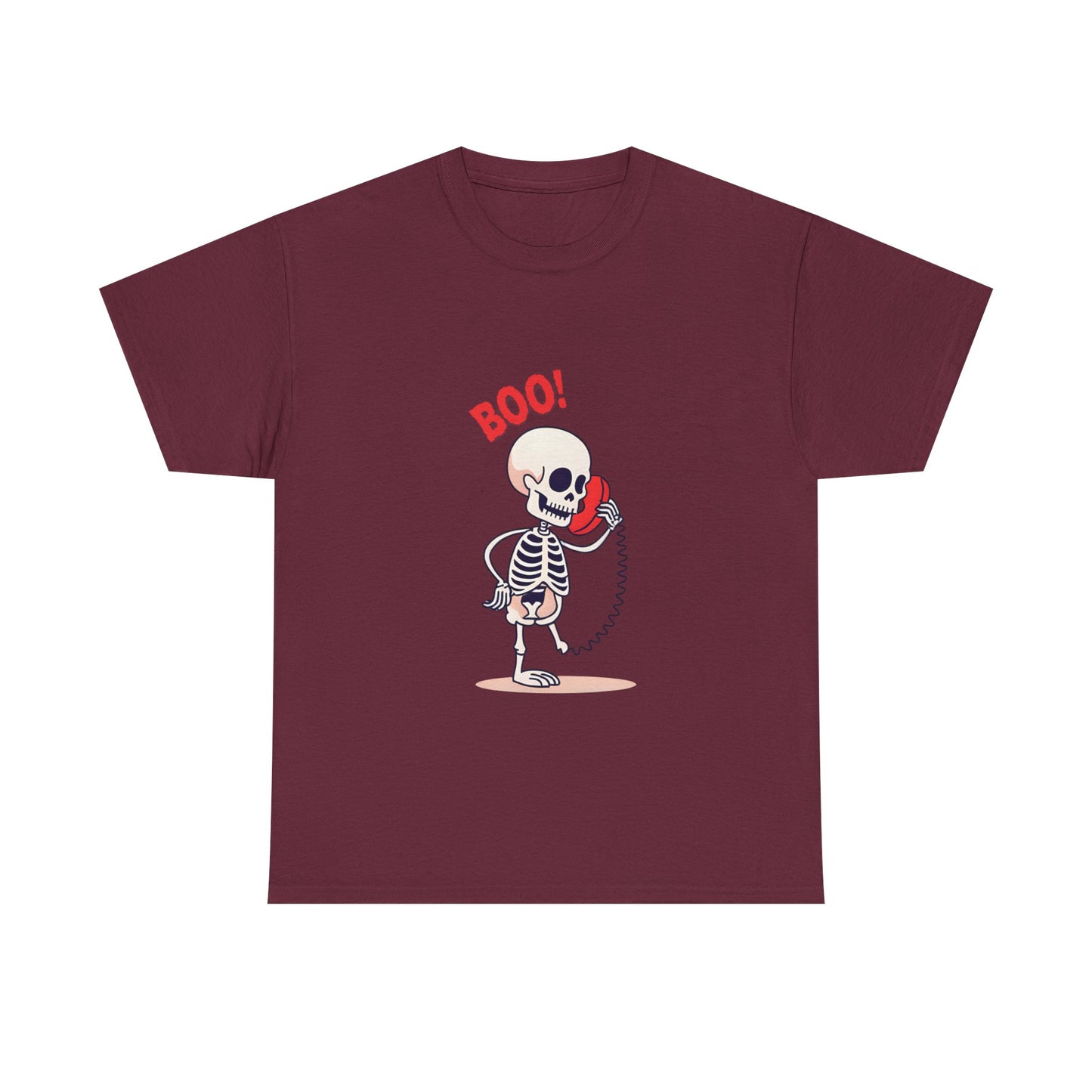 Skeleton Tee Shirt - Halloween Unisex Heavy Cotton Tee