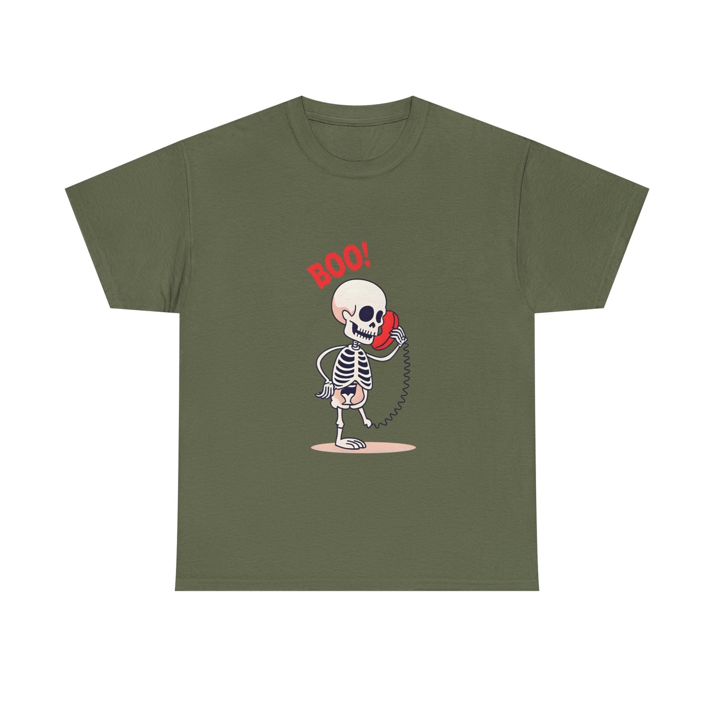Skeleton Tee Shirt - Halloween Unisex Heavy Cotton Tee