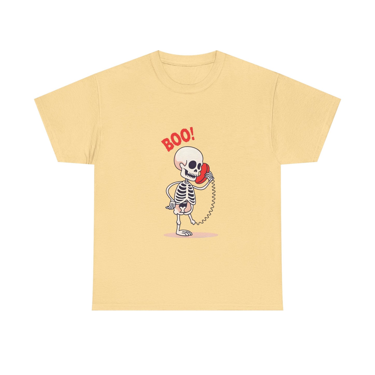 Skeleton Tee Shirt - Halloween Unisex Heavy Cotton Tee