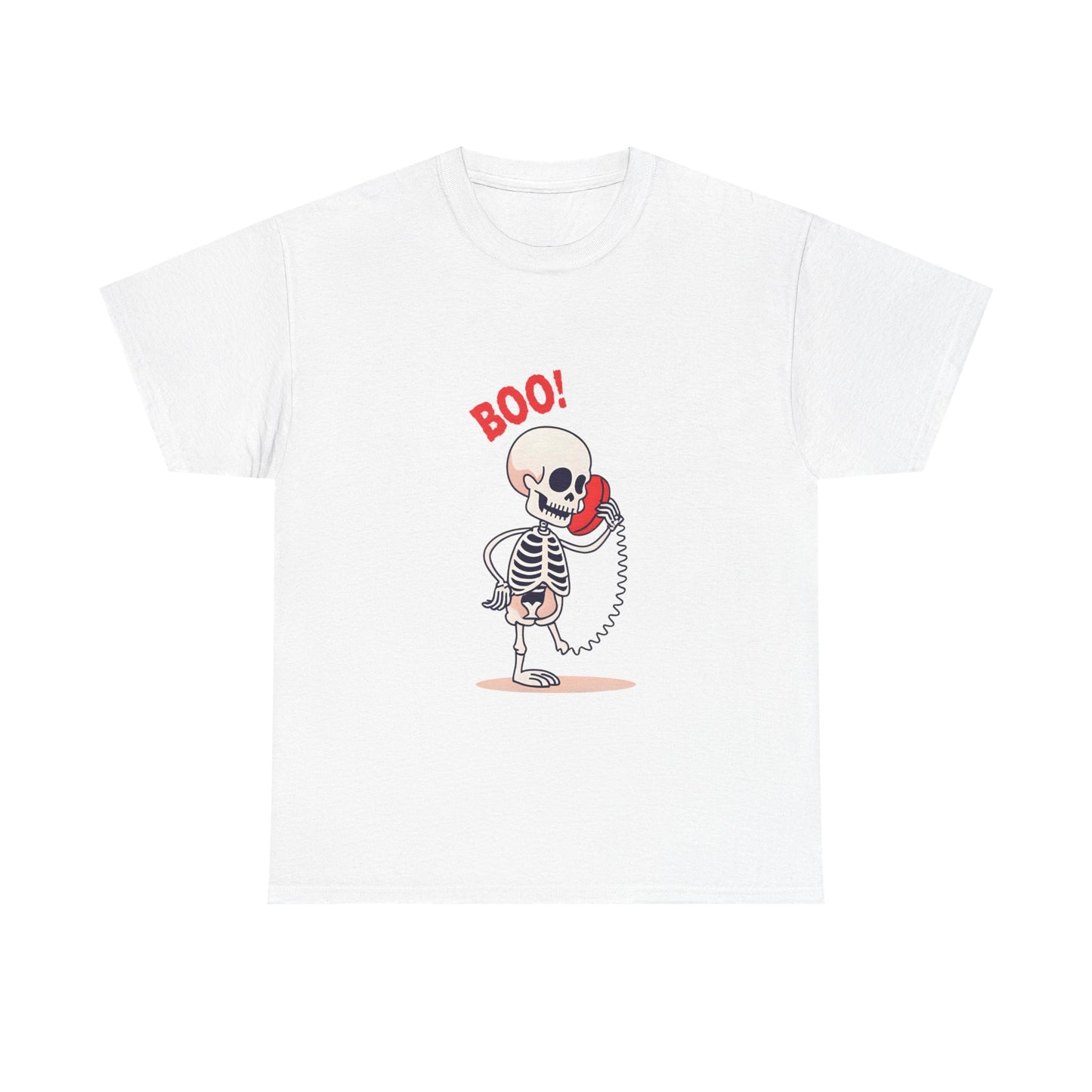 Skeleton Tee Shirt - Halloween Unisex Heavy Cotton Tee