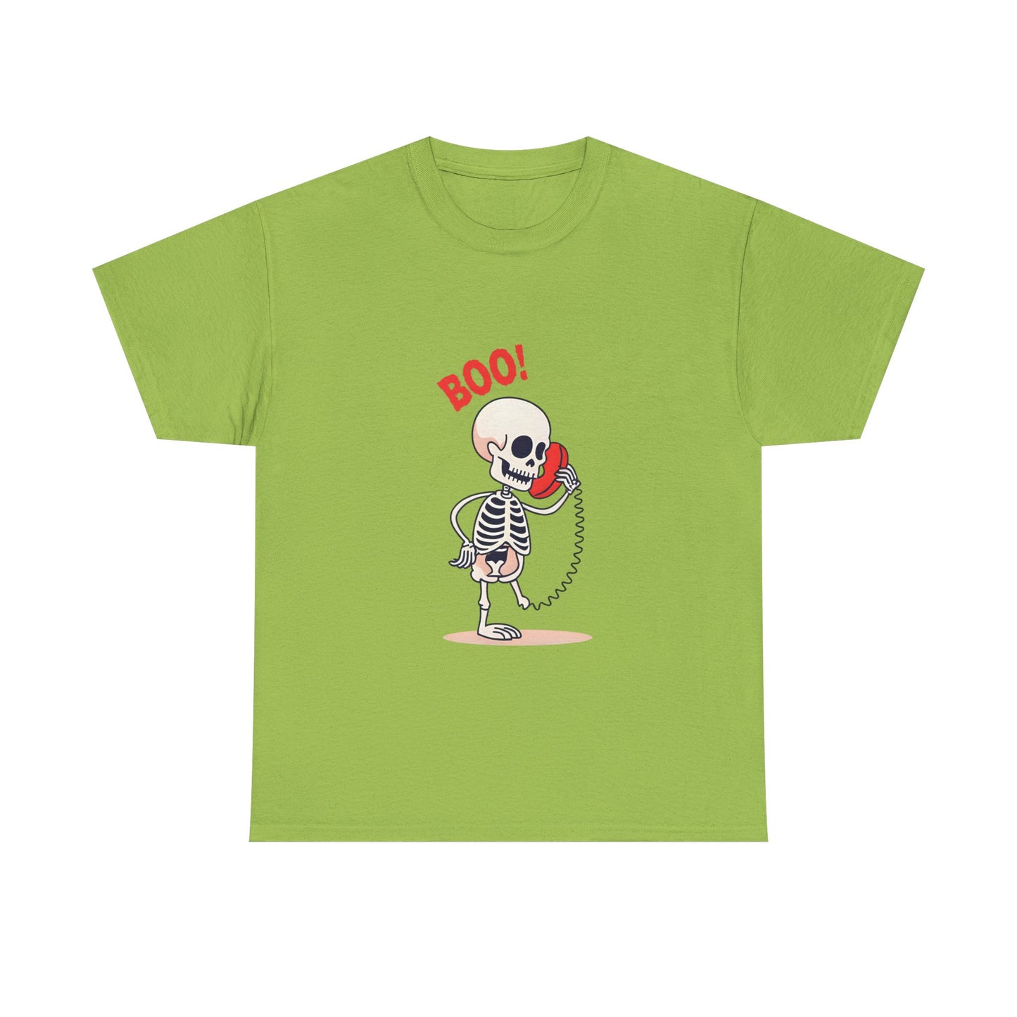 Skeleton Tee Shirt - Halloween Unisex Heavy Cotton Tee
