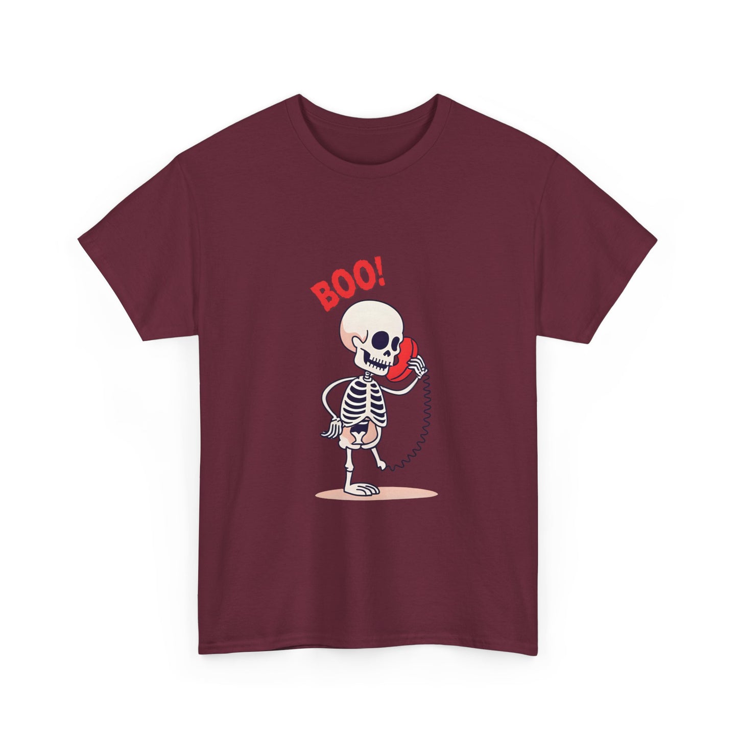 Skeleton Tee Shirt - Halloween Unisex Heavy Cotton Tee